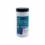 The photo shows a pack of 150 Caterpack Cleaning Wipes, specifically designed for disinfecting surfaces. The wipes are neatly packaged and ready to use, featuring the Caterpack logo and product information. These wipes provide a convenient and easy solution for keeping surfaces clean and germ-free.