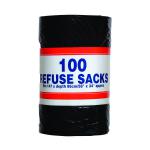 Big Value Refuse Sacks 92 Litre 100 Bags per Roll (Pack of 6) RY00365 RY11477