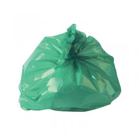 2Work Medium Duty Refuse Sack Green (Pack of 200) RY15561 RY15561