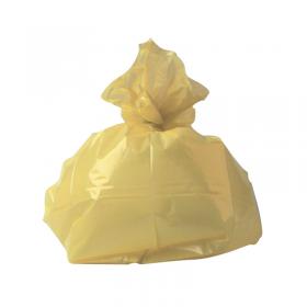 2Work Medium Duty Refuse Sack Yellow (Pack of 200) RY15581 RY15581