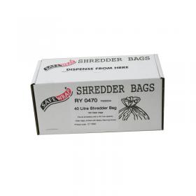 Safewrap Shredder Bag 40 Litre Clear (Pack of 100) RY0470 RY19821