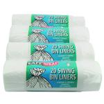 Safewrap Standard Swing Bin Liner White (Pack of 80) 0441 RY53004