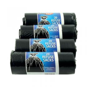 Refuse Sack 92 Litre Black (80 Pack) Black 0446 RY90504