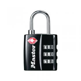 Master Lock 32mm TSA Combination Padlock Black 40054 RY92546