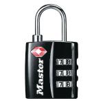 Master Lock 32mm TSA Combination Padlock Black 40054 RY92546
