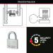 Master Lock 40mm Aluminium Padlock 9140EURD RY93117