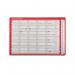 A picture of the Sasco Planners Sasco Aluminium Mounted Planner Track would show two sleek, modern-looking metal strips with grooves along the edges, perfect for easily sliding in and displaying your planner pages. The shiny silver finish gives a professional touch to any workspace.