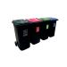 VFM Wheelie Bins 120L With Colour Coded Lids/Stickers (Set of 4) 426068 SBY02967