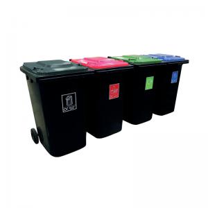 Unbranded VFM Wheelie Bins 240L With Colour Coded Lids and Recycling