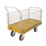 Plastic Platform Truck 2 End 2 Mesh Sides Yellow 308512 SBY05298