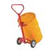 Drum Truck Red 2 x 250mm Rubber Tyres (250kg Capacity)