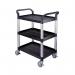 Black Open Service Trolley Cart 309620 SBY05623