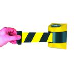 VFM Black /Yellow Wall Mounted Retractable Barrier 4.6m 309834 SBY05743
