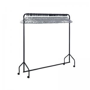 Vfm Black Garment Rail With 30 Grey Hangers 311418 SBY06350