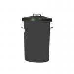 Heavy Duty Cylindrical Storage Bin with Lid Black 311960 SBY06630