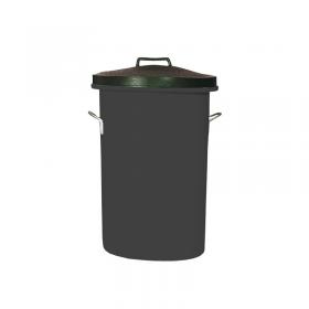 Heavy Duty Cylindrical Storage Bin with Lid Black 311960 SBY06630