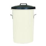 Heavy Duty Coloured Dustbin 85 Litre White (2 handles on base and 1 on lid for easy handling) 311967 SBY06637