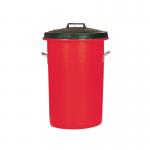 Heavy Duty Coloured Dustbin 85 Litre Red 311969 SBY06639