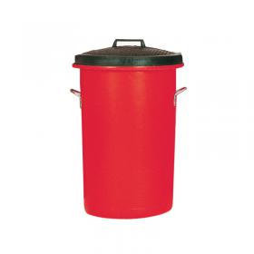 Heavy Duty Coloured Dustbin 85 Litre Red 311969 SBY06639