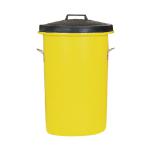 Heavyweight Cylindrical Storage Bin Yellow (2 handles on base and 1 on lid for easy handling) 311970 SBY06640