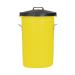Heavyweight Cylindrical Storage Bin Yellow (2 handles on base and 1 on lid for easy handling) 311970
