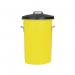 Heavy Duty Coloured Dustbin 85 Litre Yellow 311971 SBY06641