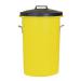 Heavy Duty Coloured Dustbin 85 Litre Yellow 311971