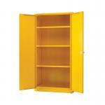 Hazardous Substance Storage Cabinet 72x36x18 inch cw 3 Shelf Yellow 188736 SBY07589