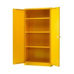 Hazardous Substance Storage Cabinet 72x36x18 inch c/w 3 Shelf Yellow 188736 SBY07589