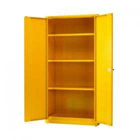 Hazardous Substance Storage Cabinet 72x36x18 inch c/w 3 Shelf Yellow 188736 SBY07589