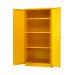 Hazardous Substance Storage Cabinet 72x36x18 inch c/w 3 Shelf Yellow 188736