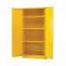 Hazardous Substance Storage Cabinet 72x48x18 inch C/W 3 Shelf Yellow 188733 SBY07594