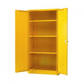 Hazardous Substance Storage Cabinet 72x48x18 inch C/W 3 Shelf Yellow 188733 SBY07594