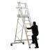 Aluminium 14 Tread Folding Mobile Step Ladder 316028