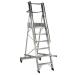 Aluminium 6 Tread Folding Mobile Step Ladder 316030