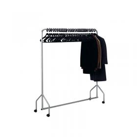 Silver Garment Hanging Rail With 30 Hangers 316939 SBY08553