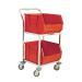Red Mobile Storage Trolley c/w 2 Bins 321292