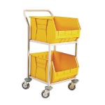Mobile Storage Trolley c/w 2 Bins Yellow 321293 SBY10435