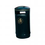 Outdoor Hooded Top Bin 75 Litre Victorian Black 321770 SBY10579