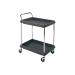 2 Tier Black 832x546x1041mm Deep Ledge Trolley 322441 SBY10781