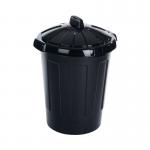 Plastic Dustbin 80 Litre Black 379770 SBY11082