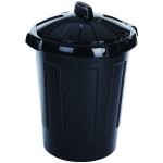 Plastic Dustbin 80 Litre Black 379770 SBY11082