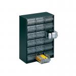 Clear 18 Drawer System Dark Grey Storage Cabinet 324117 SBY11349