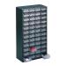 Clear 48 Drawer System Dark Grey Storage Cabinet 324196