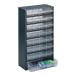 Clear 8 Drawer System Dark Grey Storage Cabinet 324234