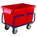 Plastic Container Truck 1040X700X860mm Red (2 fixed and 2 swivel casters, can be removed) 326055