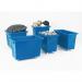 VFM Blue Swivel Castor Bottle Skip 405x610x560mm 328217 SBY12930