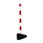 VFM Red/White Freestanding Post With Triangular Weighted Base 328267 SBY12954