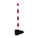 VFM Red/White Freestanding Post With Triangular Weighted Base 328267