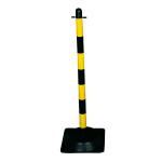 VFM Yellow/Black Freestanding Post With Square Rubber Base 328336 SBY12987